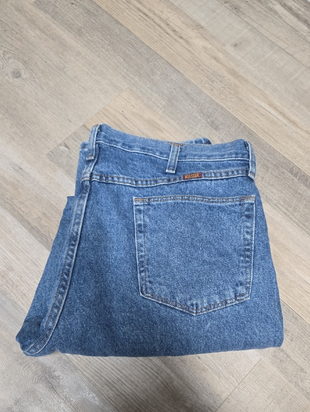 Rustler Men Jeans Straight Blue Denim